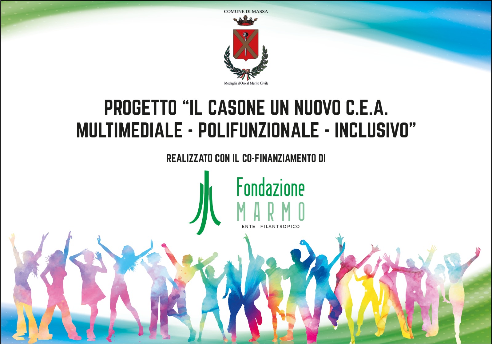 banner con logo progetto sociale affidamento centro Casone 2024