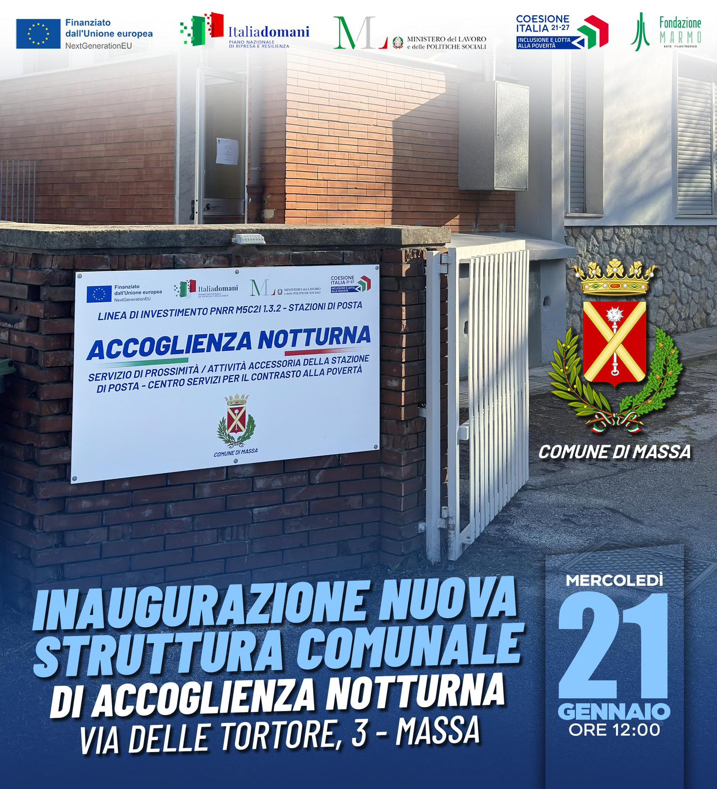 inaugurazione casa accoglienza notturna  - gennaio 2026