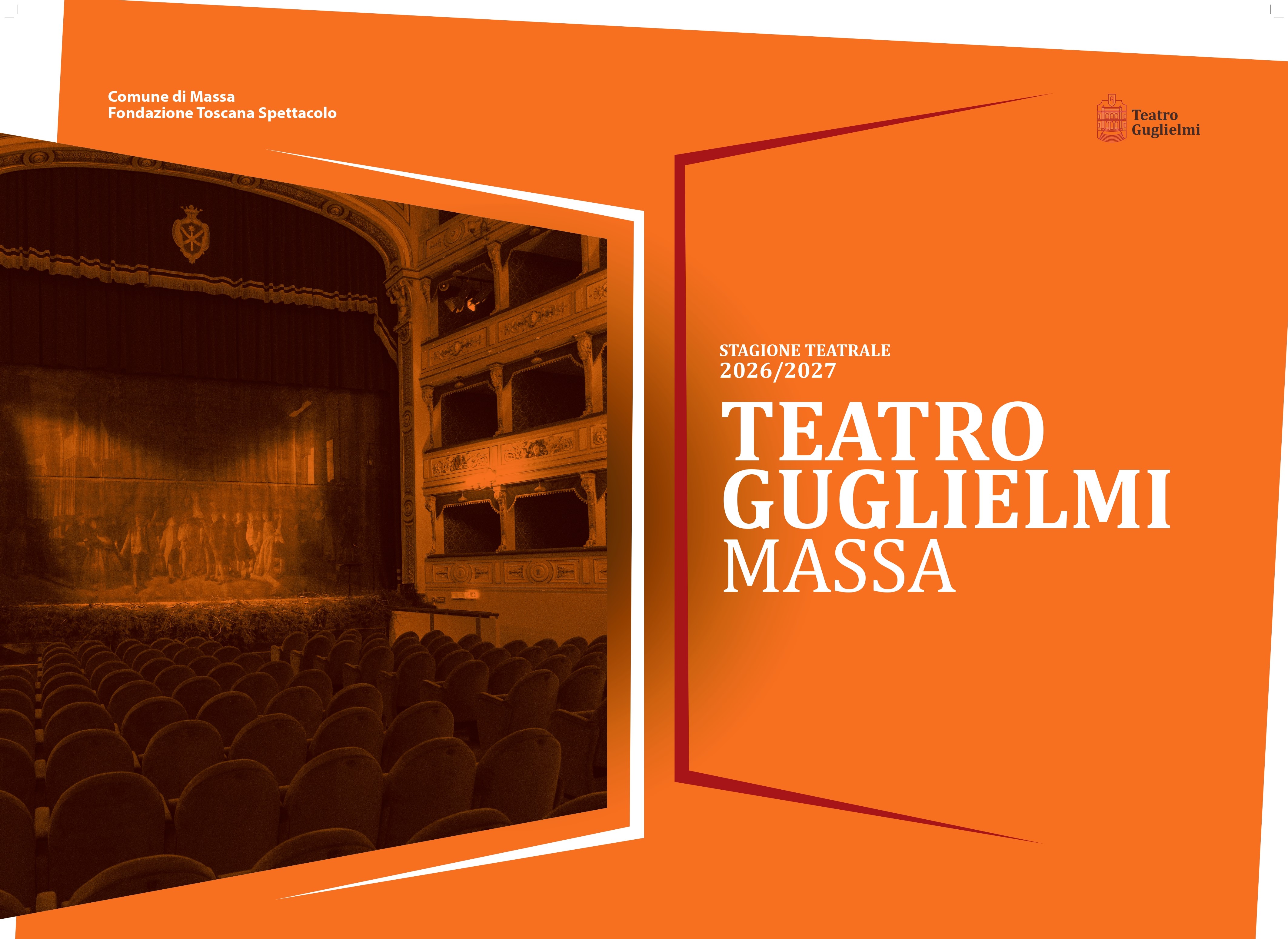 ritaglio locandina stagione prosa 2026-2027 teatro Guglielmi 
