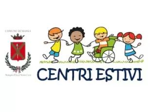 Immagine grafica Centri Estivi con logo Comune di Massa 