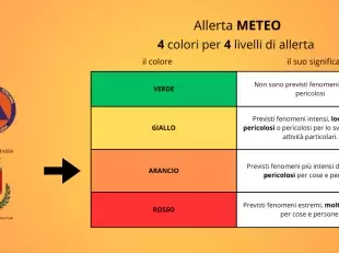 avviso allerta meteo  - codice arancione 