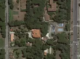 veduta aerea compendio villa e giardino ex Oliviero