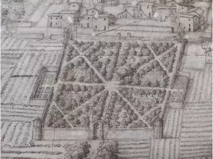 foto storica origine del giardino Pomario Ducale