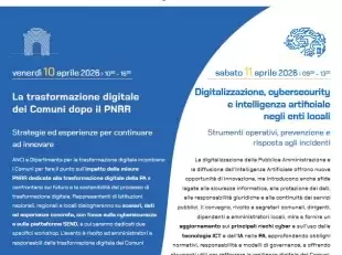 locandina convegno ANCI innovazione cybersicurezza IA -10-11 aprile 26